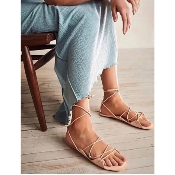 Jeffrey Campbell Dune Drive Leather Wrap Gladiator Sandals BLACK - Picture 4 of 5